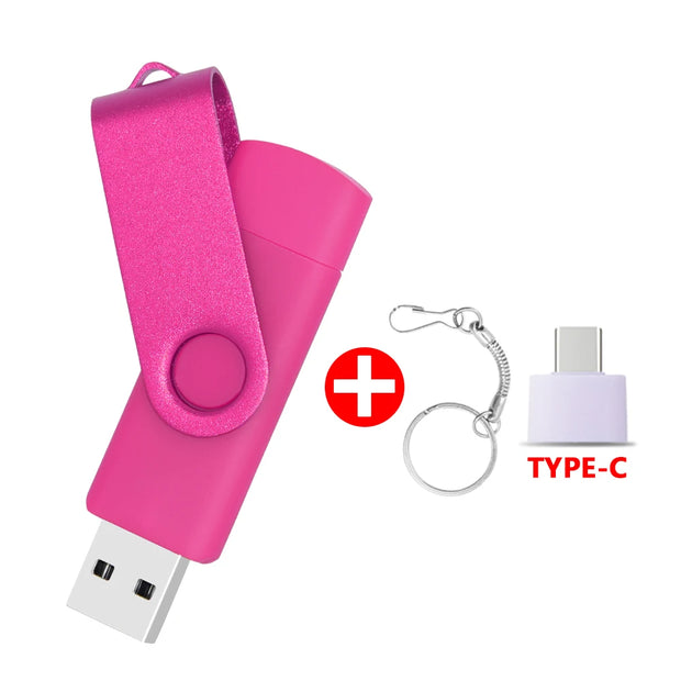 USB Flash Drive OTG Pen Drive 64 GB 32 GB 16 GB 8 GB 4GB External Storage Frosted Double Application Micro USB Stick Custom Logo