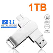 New 16TB USB Flash Drive USB 3.2 Memories Type-c 2-In-1 8TB 16TB OTG Pendrive 128GB 2TB High Speed Flash Disk For Computer