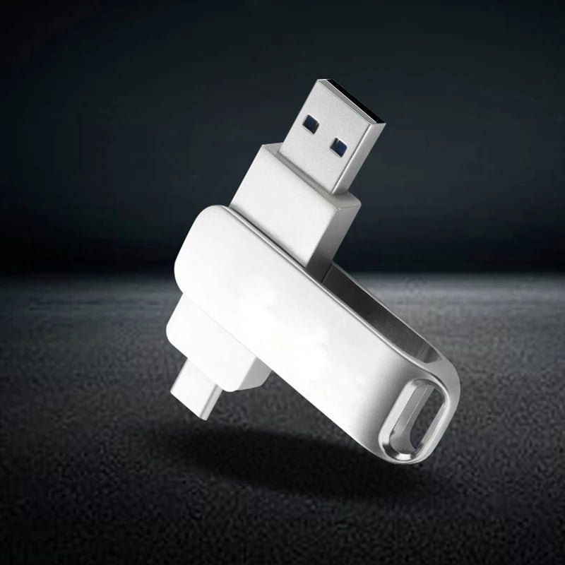 2 in 1 Usb 2.0 OTG USB-C Flash Pen Drive Metal Memory Stick flash Disk 64GB 128GB 256G USB2.0 Dual Type-C Pendrive