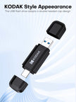 Kodak 2 IN 1 Type C USB Flash Drive OTG  USB 3.2 Pen Drive 128GB 64GB 32GB Pendrive Flash Drive