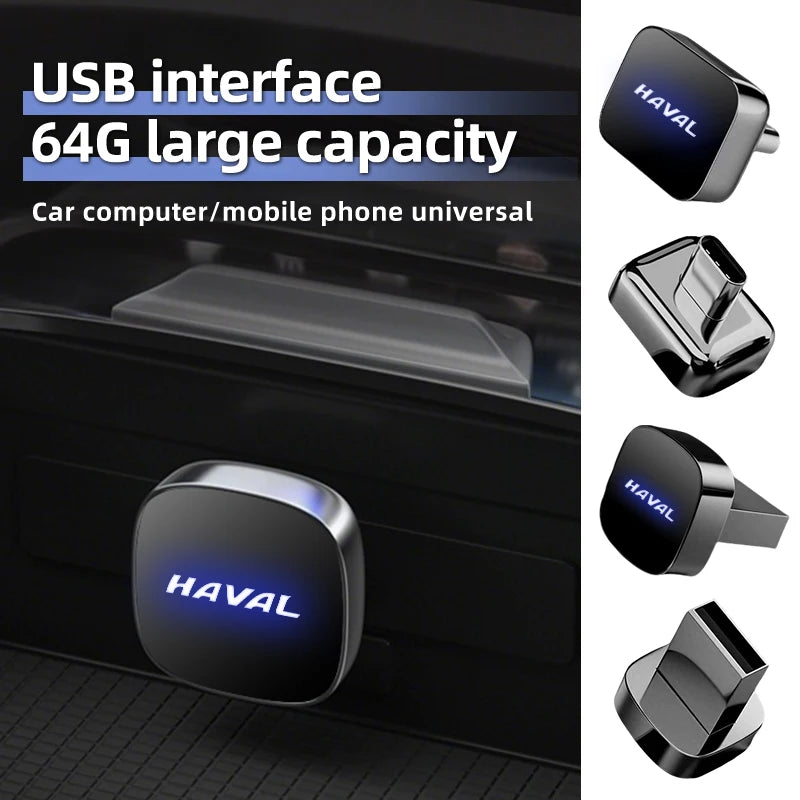 Car USB Flash Drive Portable Mini Short U Disk Pendrive Stable Fast For Great Wall Haval F7 H6 H2 H3 H5 H7 H8 H9 M4 F7X F7H H2S