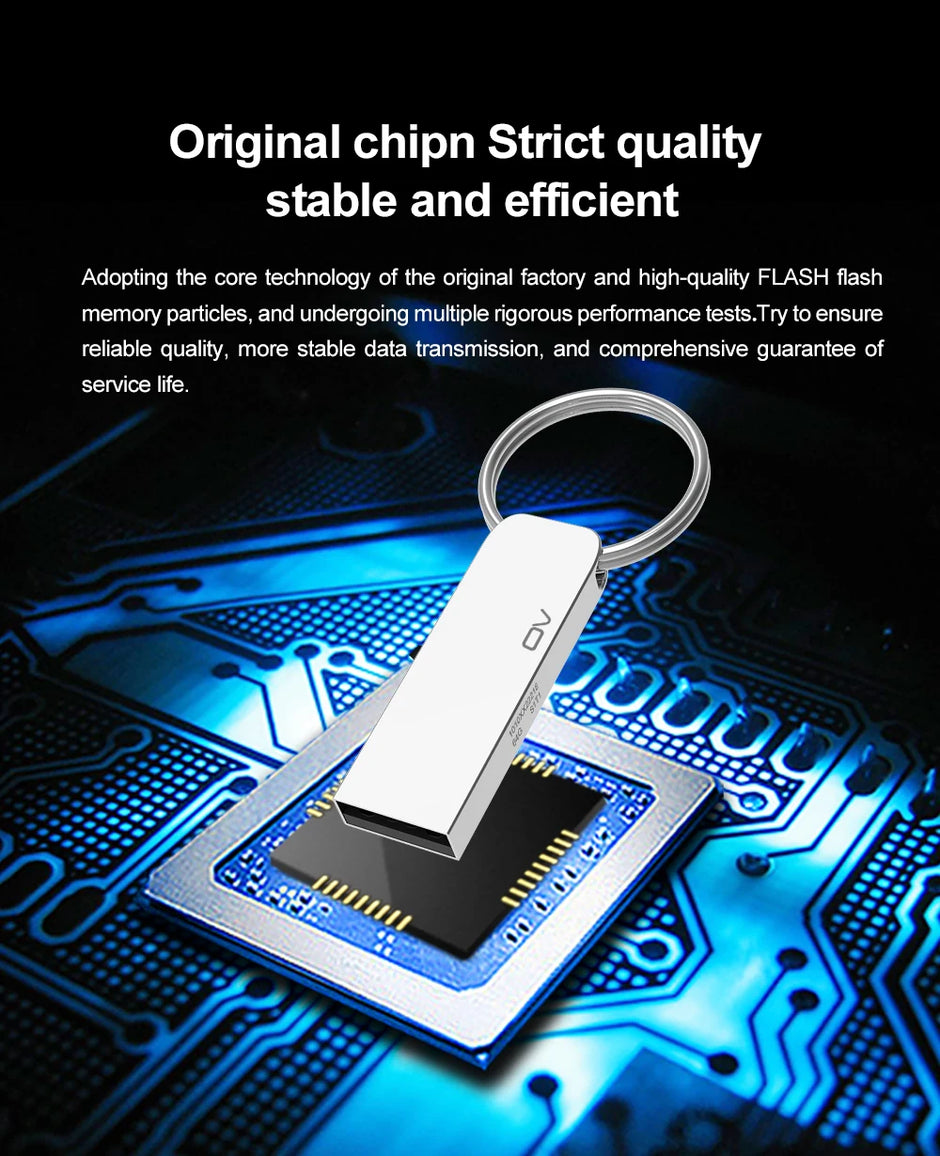 OV Original Portable Metal USB2.0 Flash Memory Drive 8GB 16GB 32GB 64GB Pendrive USB Stick Mini U Disk On Keys Ring UDP Package