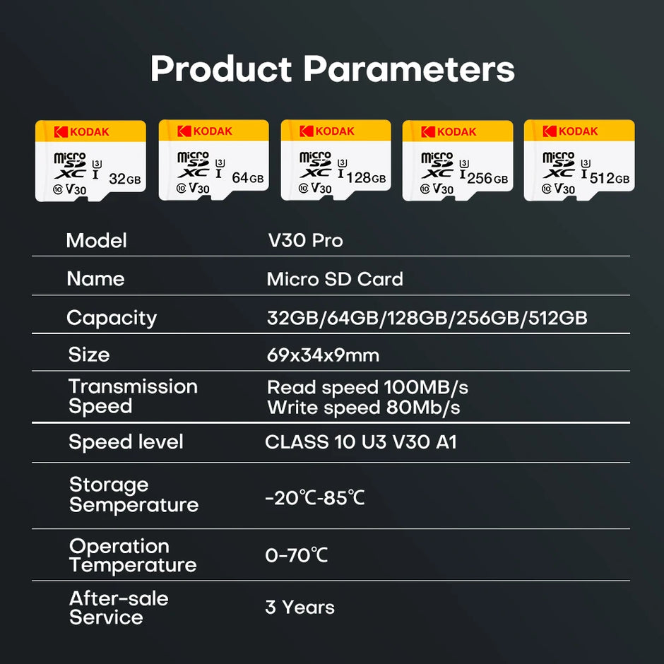 Kodak Original Driving recorder special memory card 64GB car TF small card high speed 32GB format car memory card 128GB