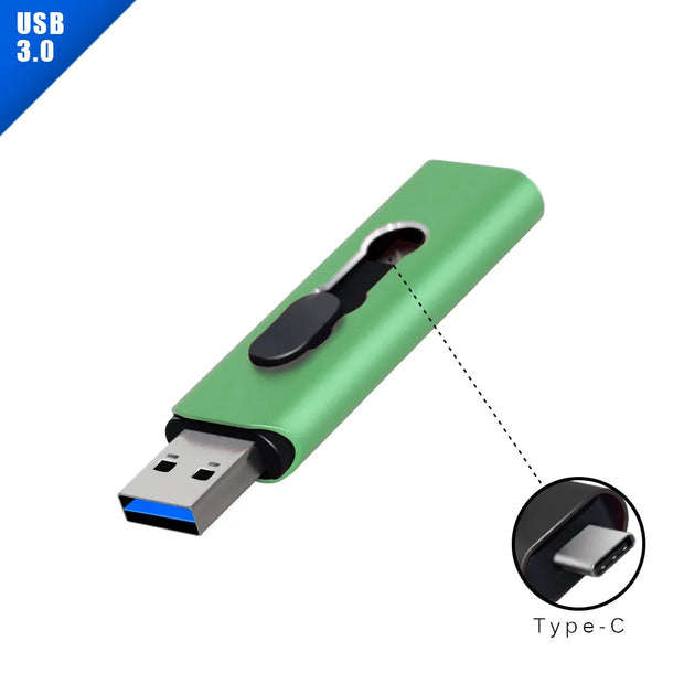 UBS 3.0 OTG USB Flash Drive 64GB Pen Drive 3 in 1 Type C & Micro USB Stick 3.0 Flash Drive 64GB 128GB Pendrive 256GB 32GB