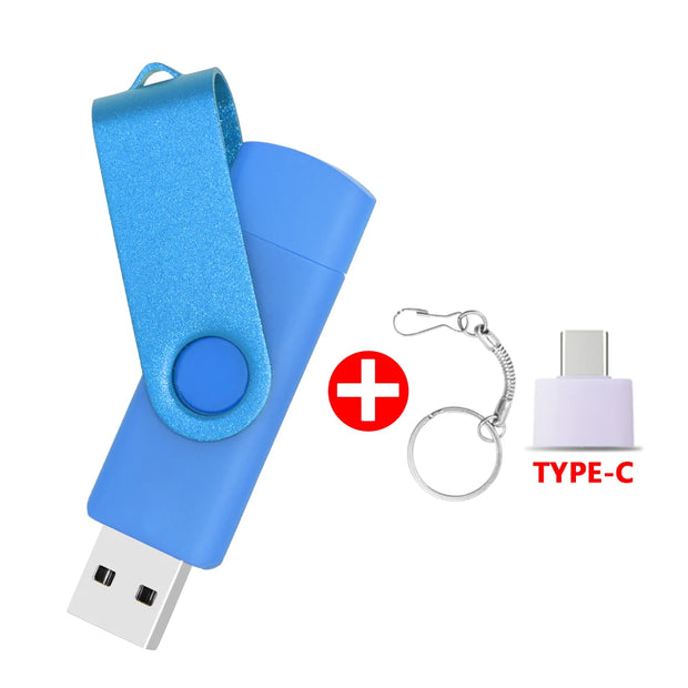 USB Flash Drive OTG Pen Drive 64 GB 32 GB 16 GB 8 GB 4GB External Storage Frosted Double Application Micro USB Stick Custom Logo