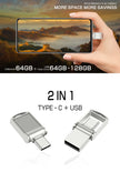 Original High Speed Type C USB Flash Drive 128GB Pendrive 64GB Mini U Disk Metal Memory Stick USB 3.0 Pen Drive