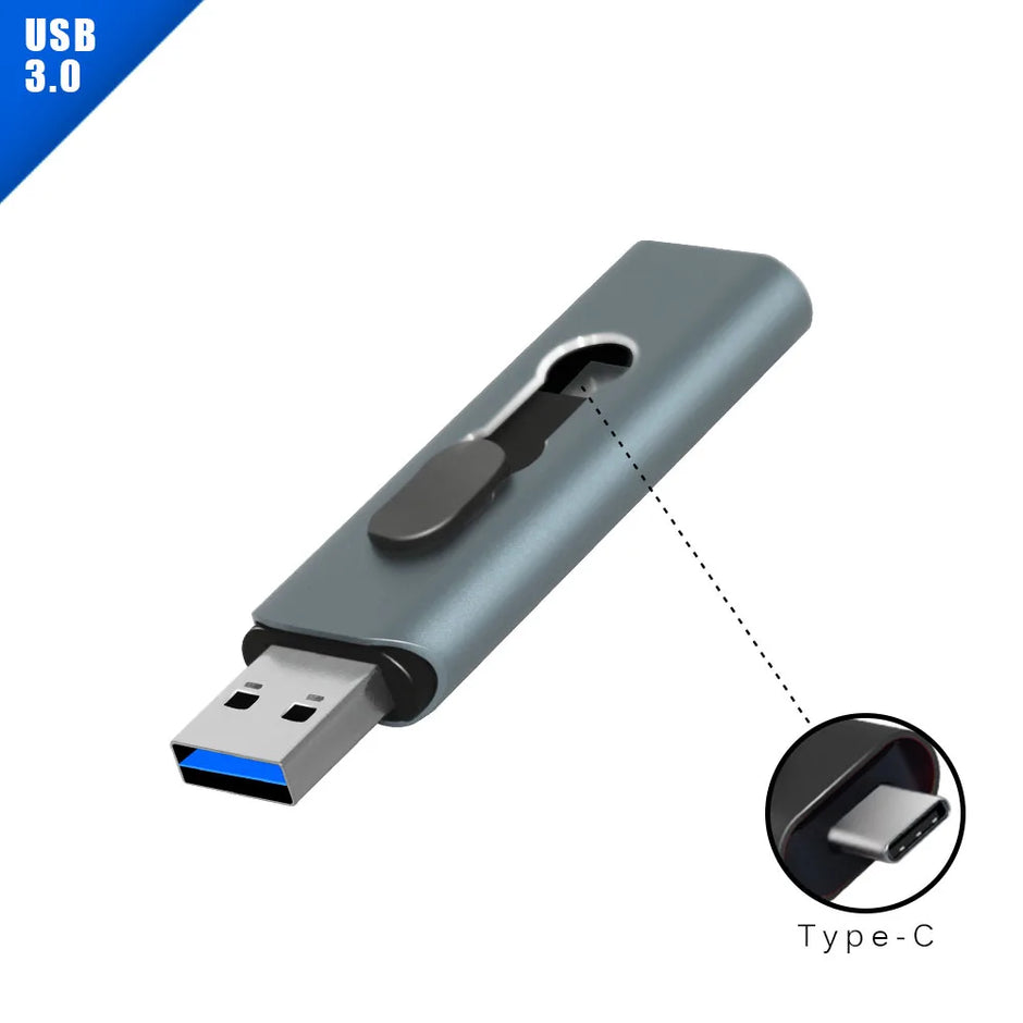 UBS 3.0 OTG USB Flash Drive 64GB Pen Drive 3 in 1 Type C & Micro USB Stick 3.0 Flash Drive 64GB 128GB Pendrive 256GB 32GB
