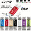 USB C Flash Drive  128GB 2-in-1 OTG USB 3.0 Thumb Drive Type-C 128GB Memory Stick - High-Speed Jump Drive Photo Stick