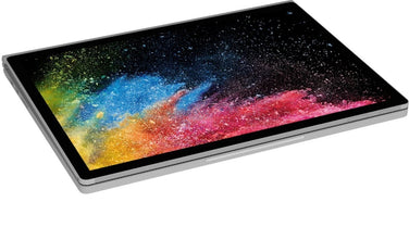 Silver Surface Book 3 tablet unit with 13.5" multi-touch display, no keyboard attached