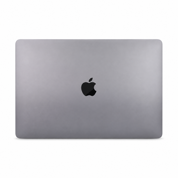 Apple MacBook Air laptop, dark gray back with Apple logo