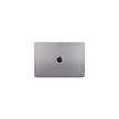 Apple MacBook closed lid in space grey, top view