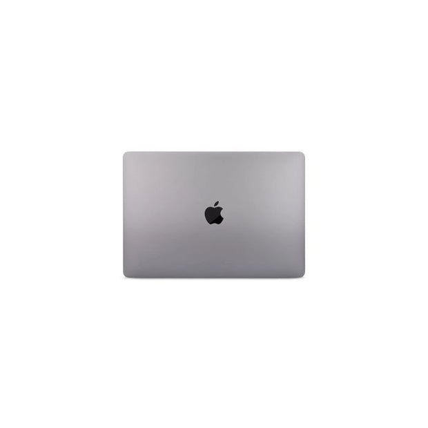 Apple MacBook closed lid in space grey, top view