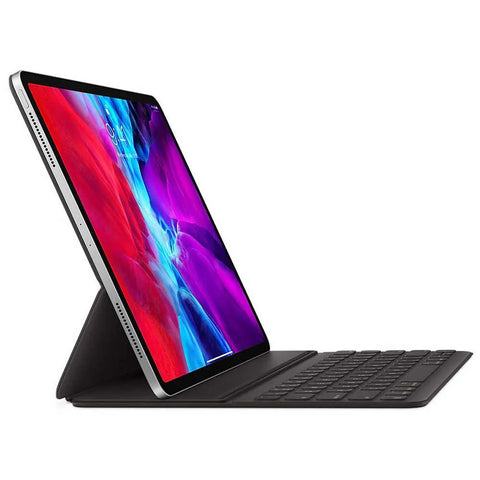 Black folio keyboard case in typing stand, English/Russian keys