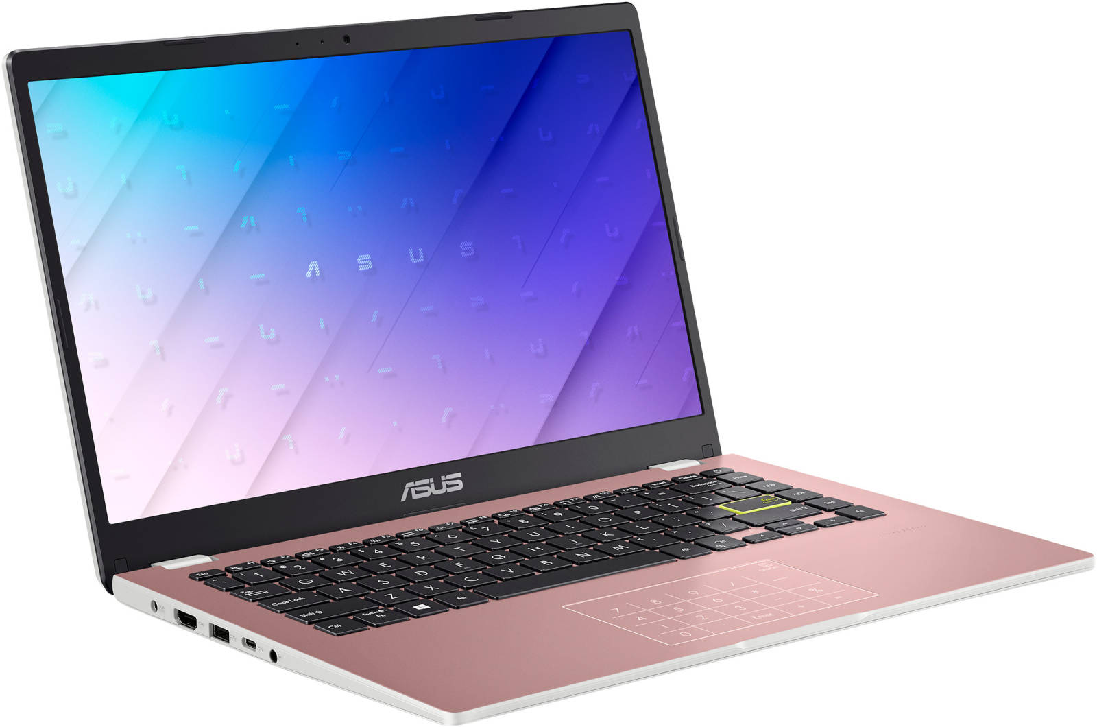 ASUS E410 Intel Celeron Laptop Ram 4GB Storage 256GB SSD 14-inch LED Display Keyboard Eng / Arabic Rose Gold