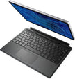 Latitude 7320 keyboard deck with black keys and large touchpad, carbon-fiber base