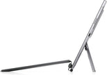 Latitude 7320 laptop side profile with ports and vents visible, tablet folded stand