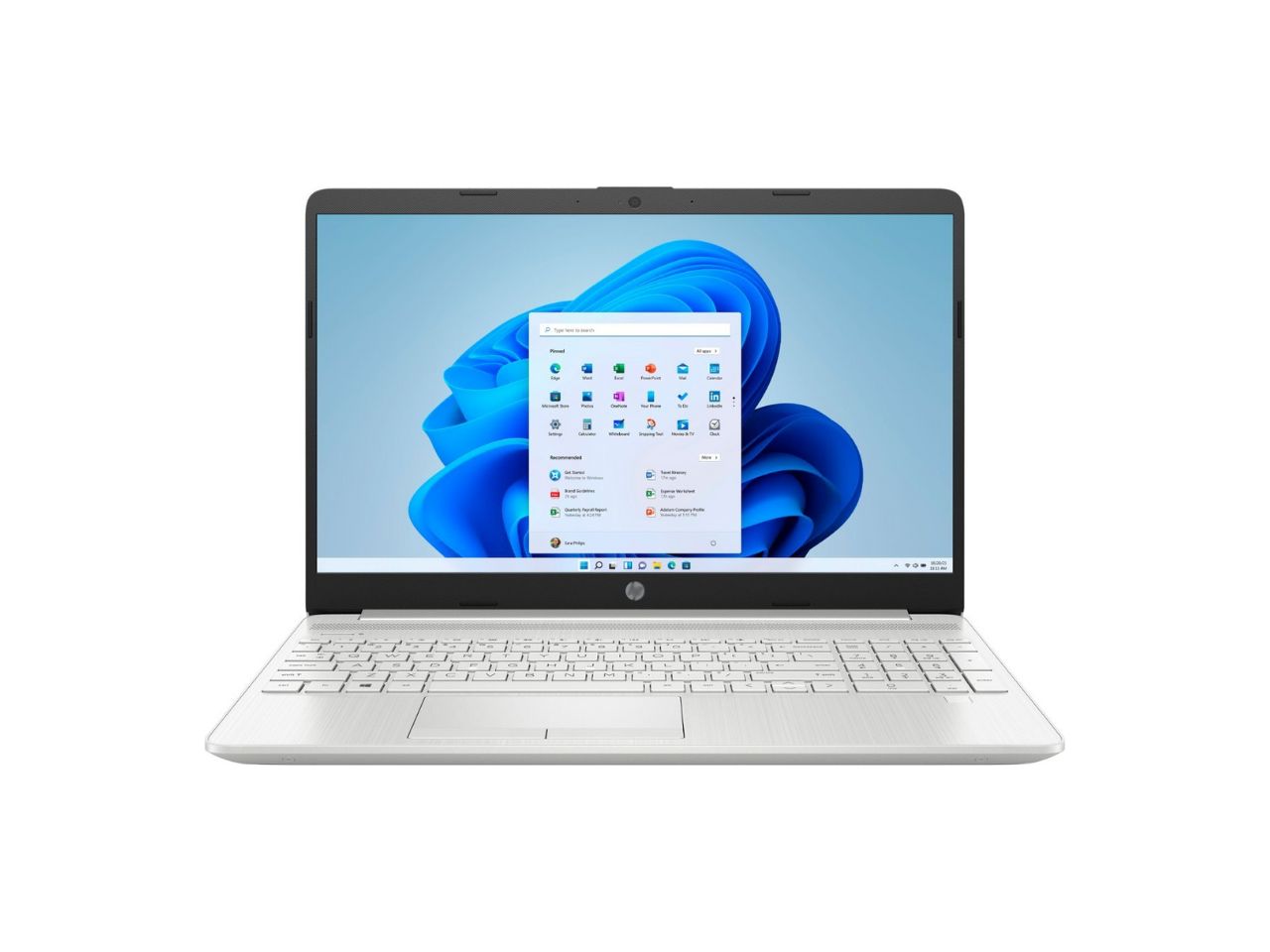 HP 15-dw Laptop 11th Gen Intel Core i3-1115G4 8GB 256GB SSD 15.6 Full HD WLED Keyboard Eng Arabic Silver