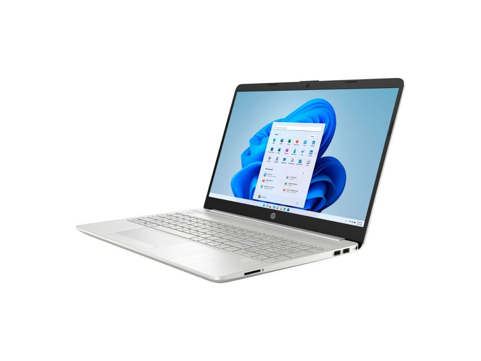 HP 15-dw Laptop 11th Gen Intel Core i3-1115G4 8GB 256GB SSD 15.6 Full HD WLED Keyboard Eng Arabic Silver
