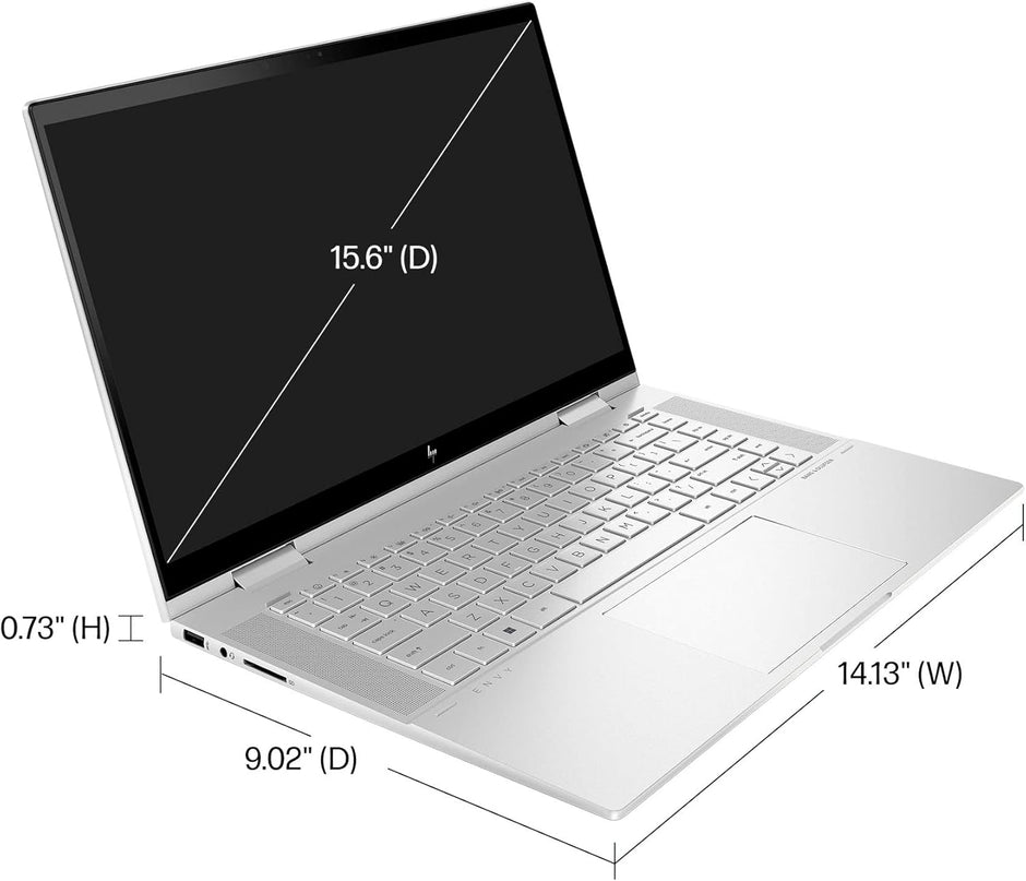 HP Envy 15-EW0013DX X360 Laptop Intel Core i5-12th 15.6-Inch Touch Screen Display Gen 8GB RAM Keyboard Eng Arabic Silver