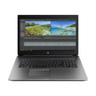 HP ZBook 17-inch workstation laptop, gray, English keyboard, front view