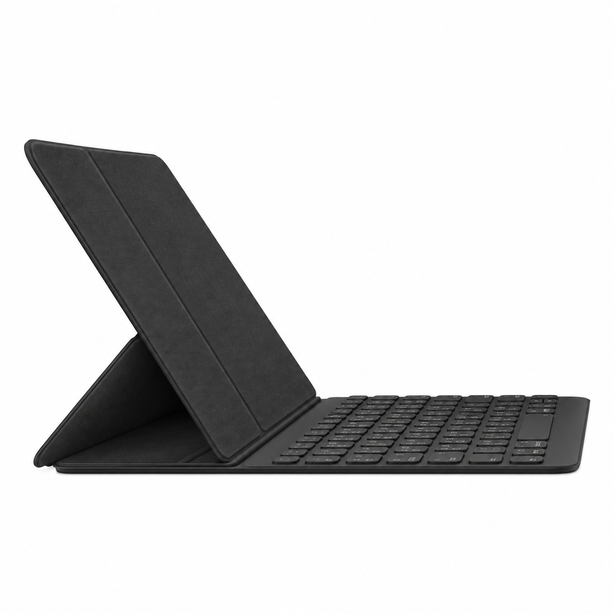 Apple Smart Keyboard Folio with dark keyboard and angled stand for iPad Pro 12.9