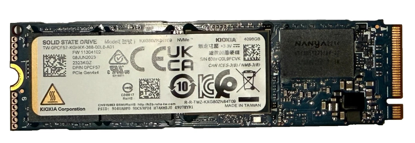 4TB M.2 2280 NVMe SSD PCIe 4.0 x4, internal circuit board with chips