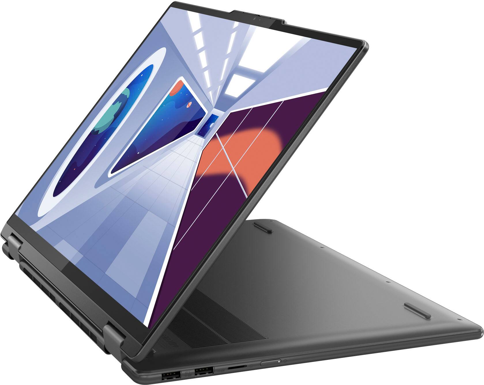 2023 Lenovo Yoga 7i 2-in-1 Convertible Laptop 13th Gen Core i5-1335U 8GB RAM,512GB SSD 16'' FHD WUXGA Touch Screen Display  Windows 11 Keyboard Eng / Arabic Storm Grey