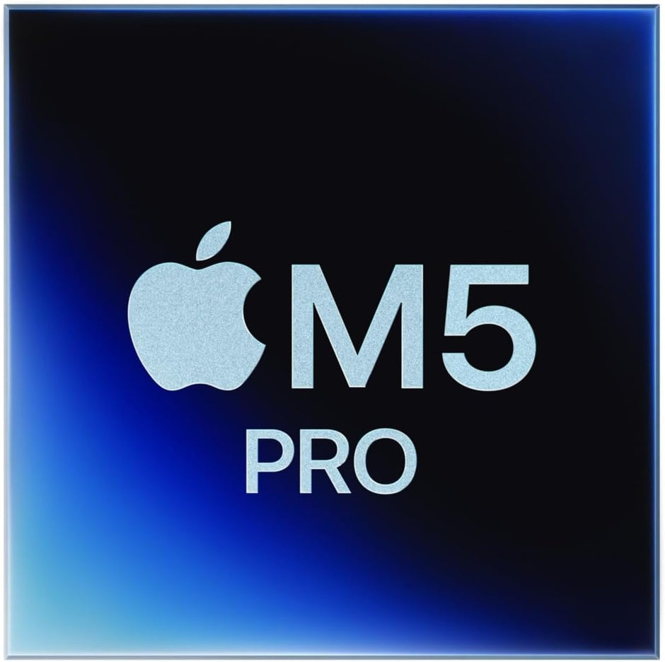 Apple MacBook Pro display with M5 Pro logo