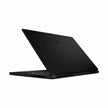 MSI GS66 Stealth gaming laptop in dark color, thin open design with side ports