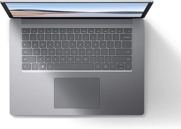 Silver keyboard and large trackpad on 13.5" Surface Laptop 3